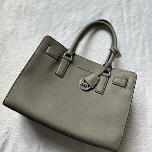 Michael Kors Gray Medium Tote with Textured Finish